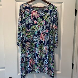 Lilly Pulitzer Blue and Green Paisley Dress